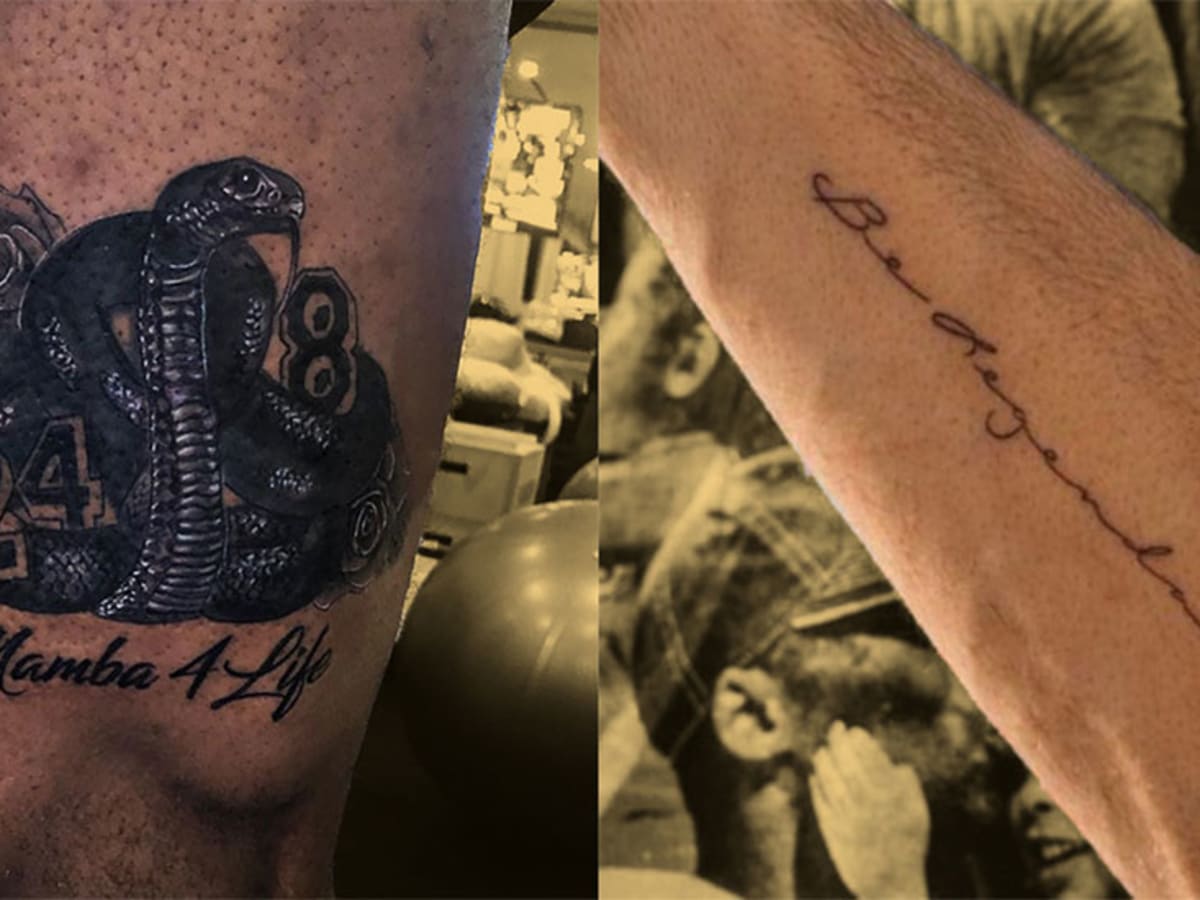 Detailed view of the tattoo on the left arm of Los Angeles Lakers forward Anthony  Davis 3 as he warms up before the game against the Charlotte Hornets at  Staples Center  HoopsHype