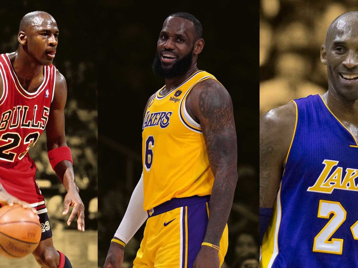 Michael Jordan, Kobe Bryant, & LeBron James  Kobe bryant michael jordan, Kobe  bryant lebron james, Kobe lebron