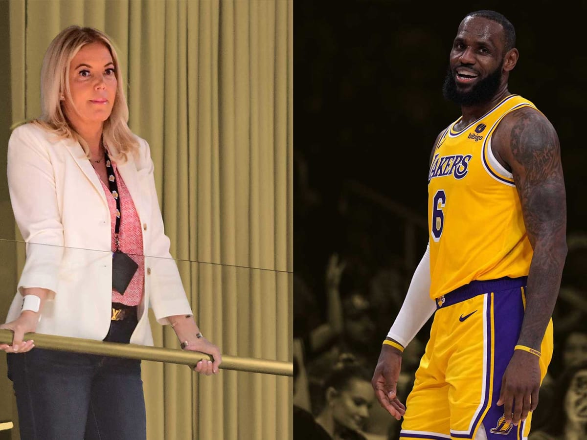 Jeanie buss and lebron james hot sale