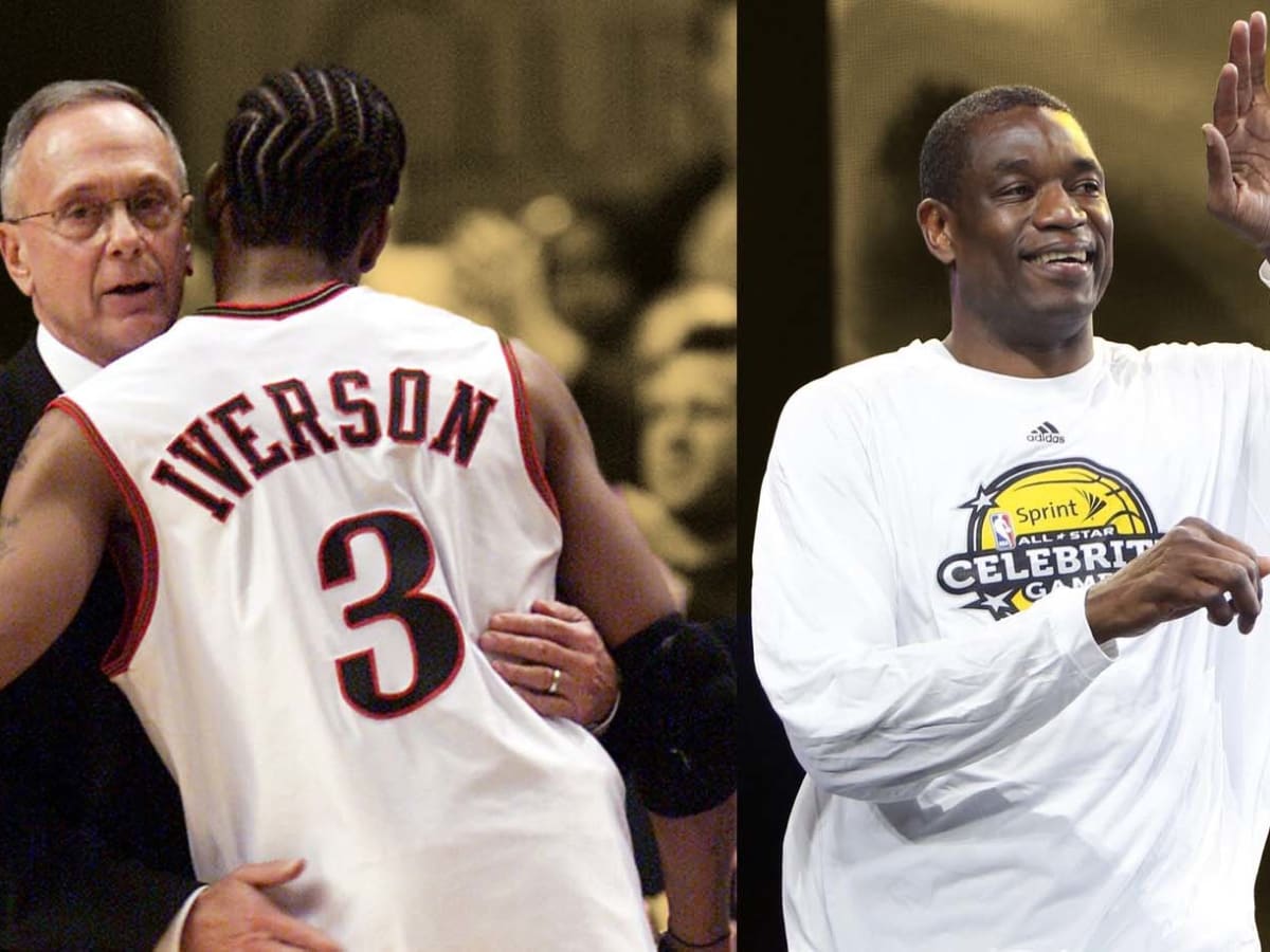 Larry Brown and Allen Iverson recruited Dikembe Mutombo to join the 76ers during an All Star game Basketball Network Your daily dose of basketball