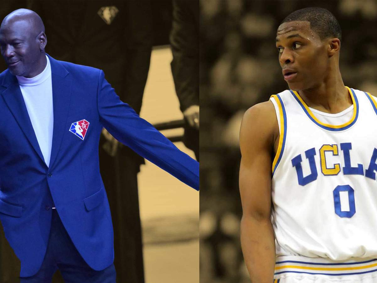 Michael jordan on russell westbrook sales