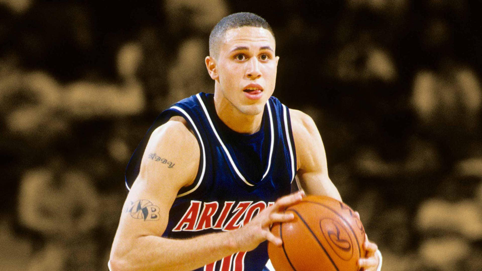 Maillot De Basket Signé Mike Bibby - Taille XL - Arizona College Blue - Authentifié JSA