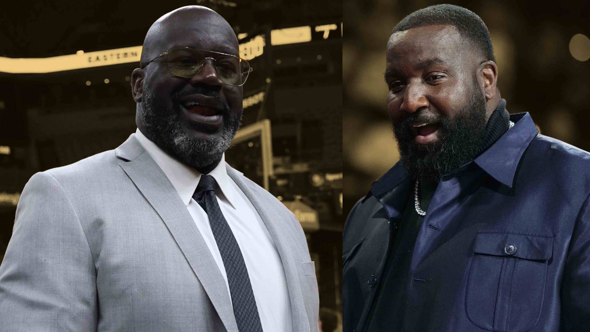 Kendrick Perkins Next To Shaq
