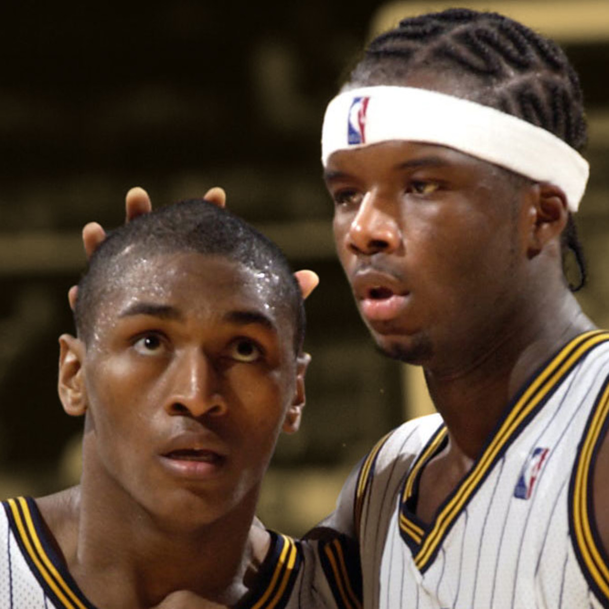 Reggie Miller was unable to get Ron Artest and Jermain O'Neal to