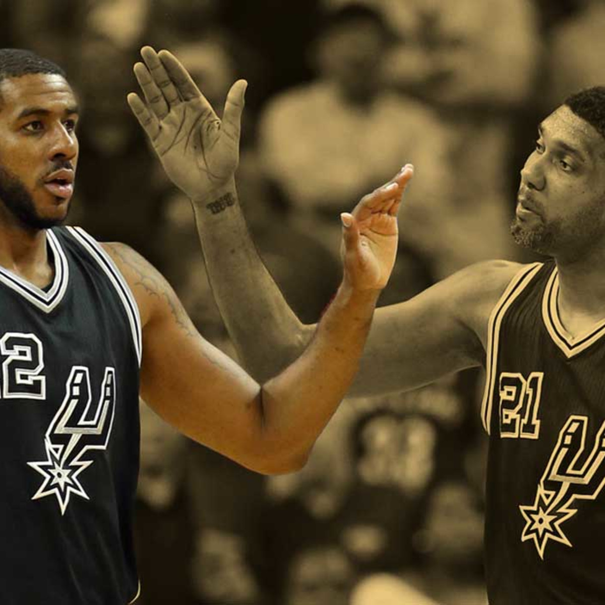 Lamarcus Aldridge enjoyed playing with Tim Duncan and the Spurs -  Basketball Network, image size:1200x1200