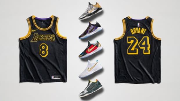 tan lakers jersey