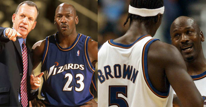 Kwame Brown & Michael Jordan & Doug Collins