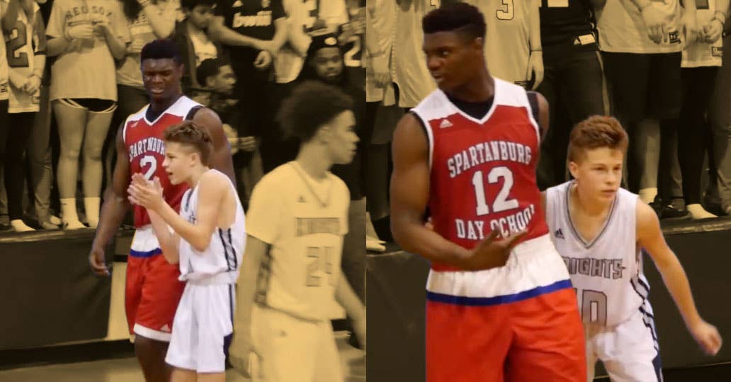 Zion Williamson shares his reaction to the 5'6 kid guarding him in high