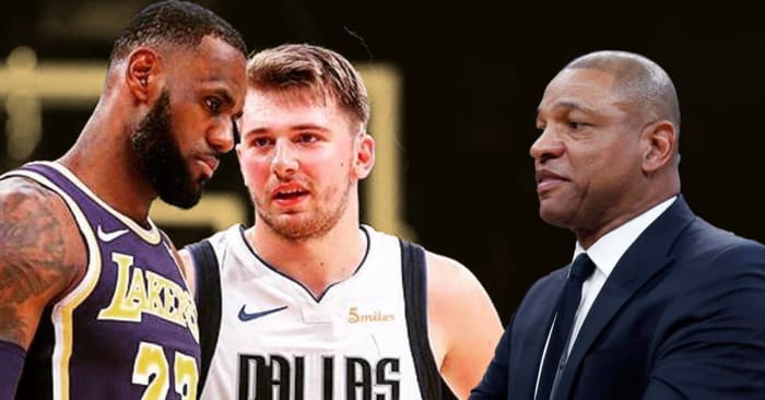 Doc Rivers & LeBron James & Luka Doncic