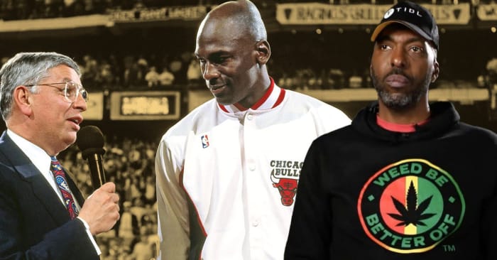 John Salley & Michael Jordan & David Stern