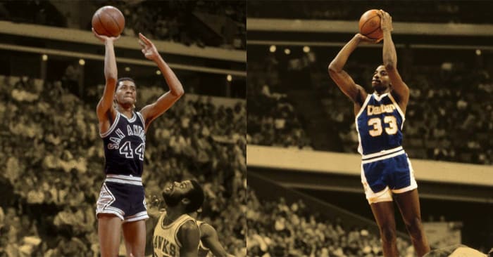 George Gervin and David Thompson battle it out for the 1978 NBA scoring title