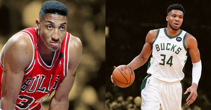 Scottie Pippen and Giannis Antetokounmpo