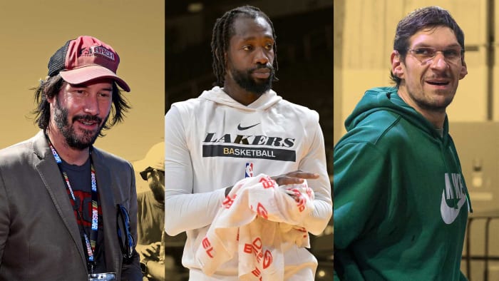 Keanu Reeves, Boban Marjanovic, and Patrick Beverley