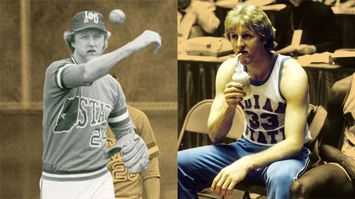 Indiana State Sycamores forward Larry Bird