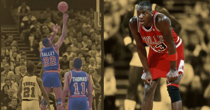John Salley and Michael Jordan