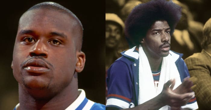 Shaquille O'Neal and Julius Erving