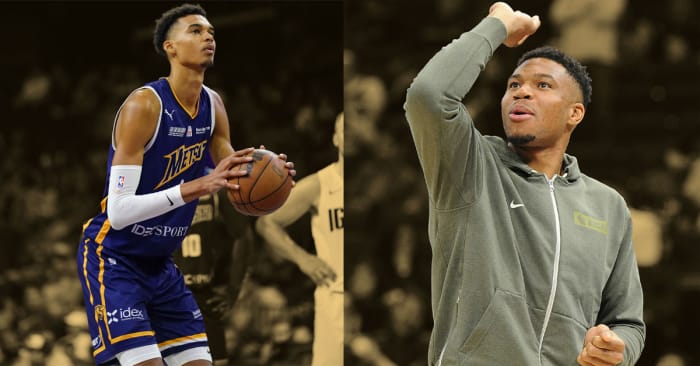 Victor Wembanyama and Giannis Antetokounmpo
