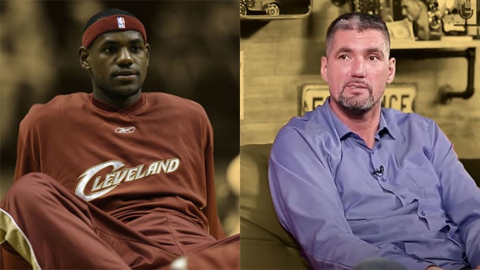 Cleveland Cavaliers rookie LeBron James and center Bruno Šundov