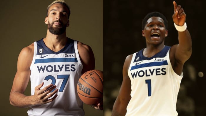 Rudy Gobert and Anthony Edwards