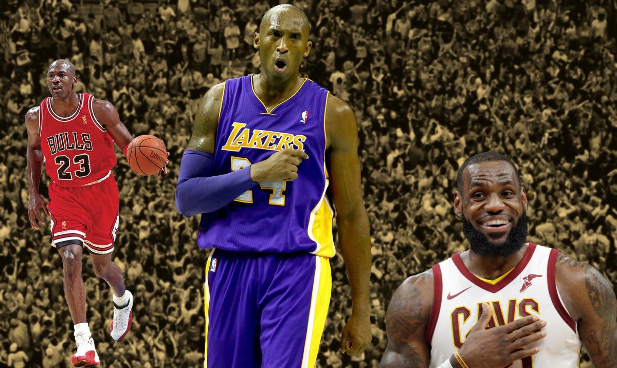 Kobe Bryant, Michael Jordan, LeBron James