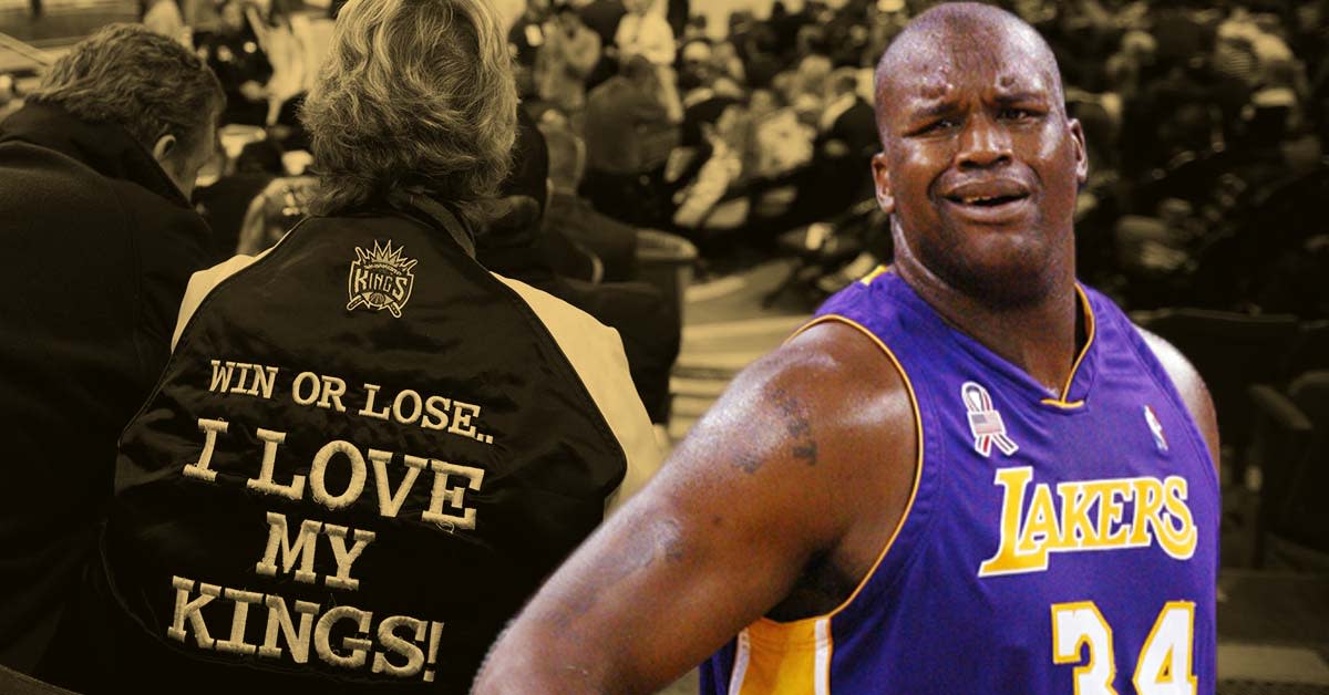 Shaquille O'Neal's 20k points-game ball destroyed by a Kings fan