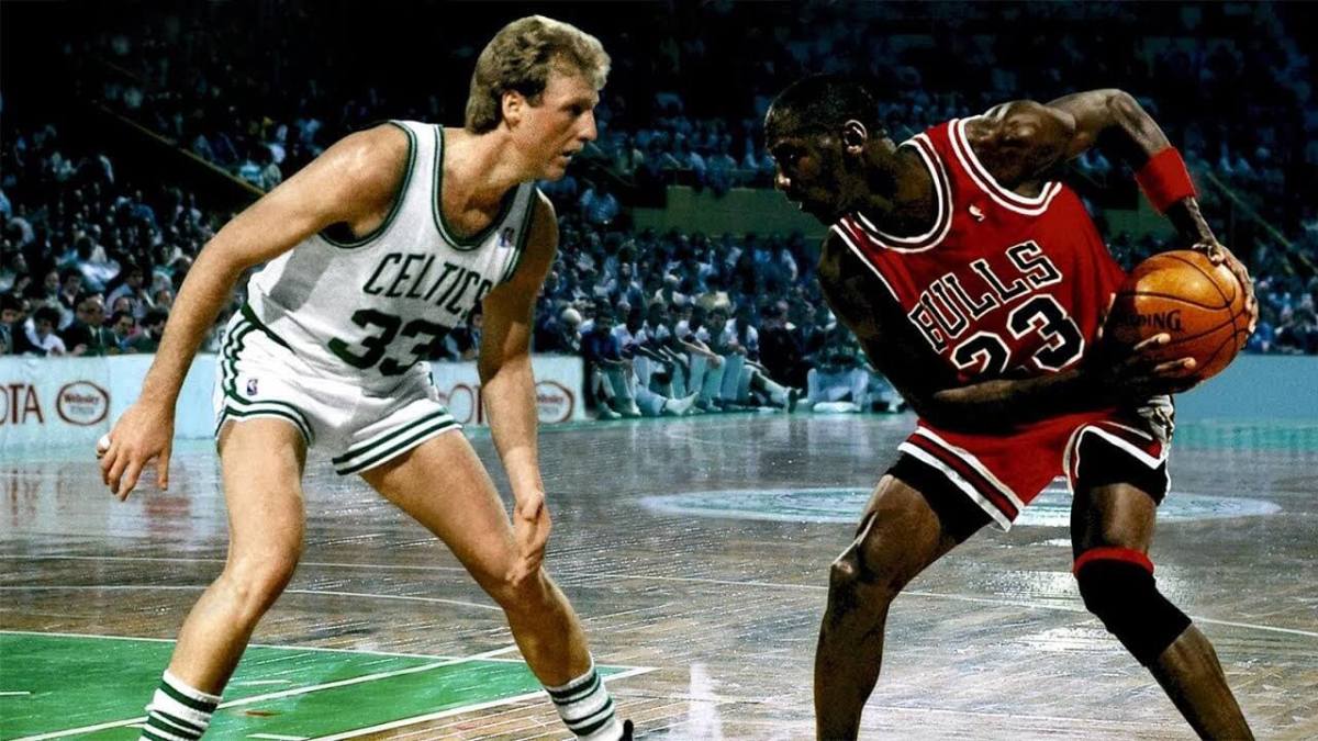 Larry Bird and Michael Jordan