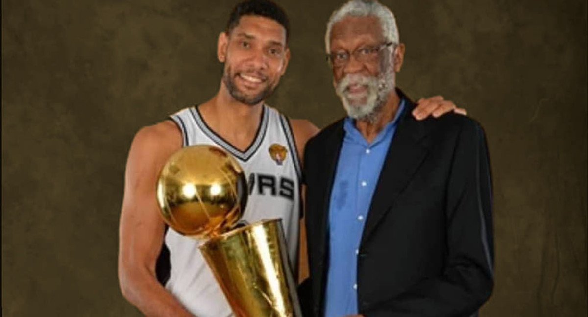 Tim Duncan and Bill Russell