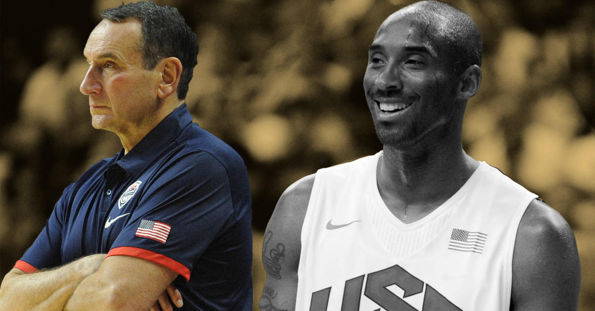 Kobe's reaction to Coach K asking him to improve his shot selection