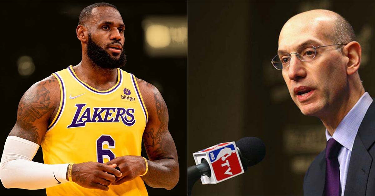 Lebron james adam silver discount
