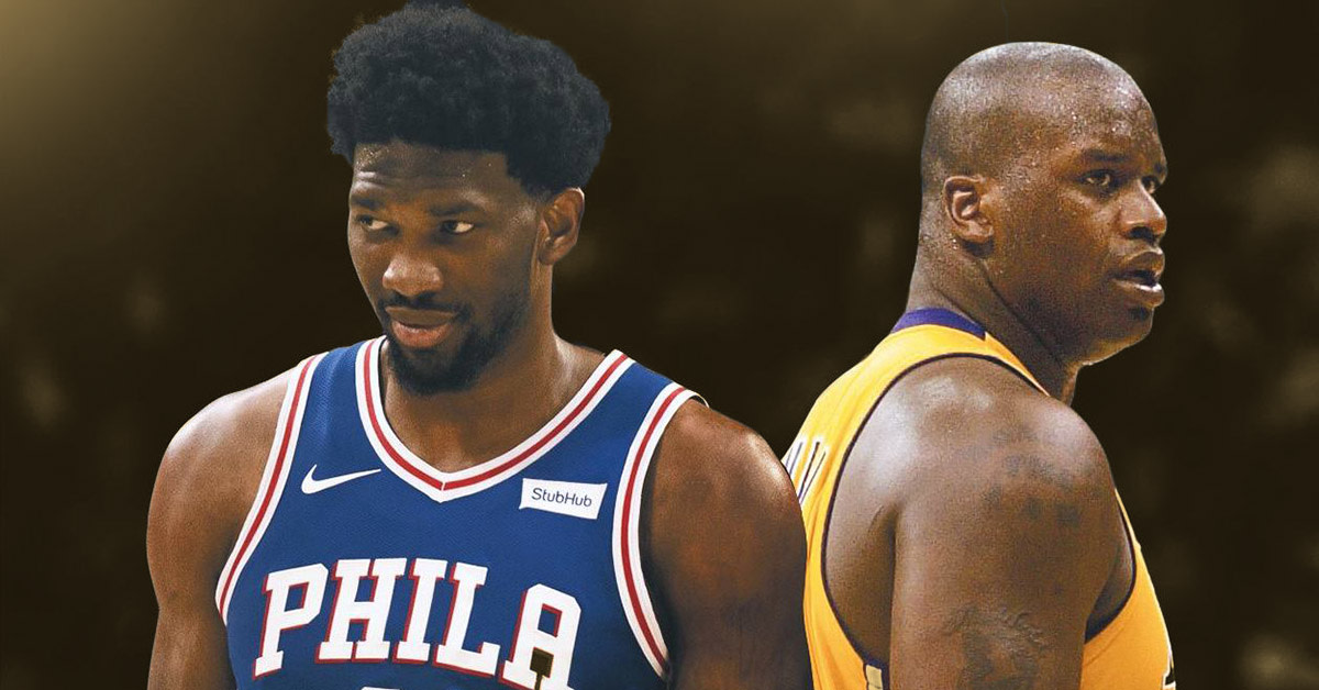 Joel Embiid would have his advantages vs Shaquille O'Neal