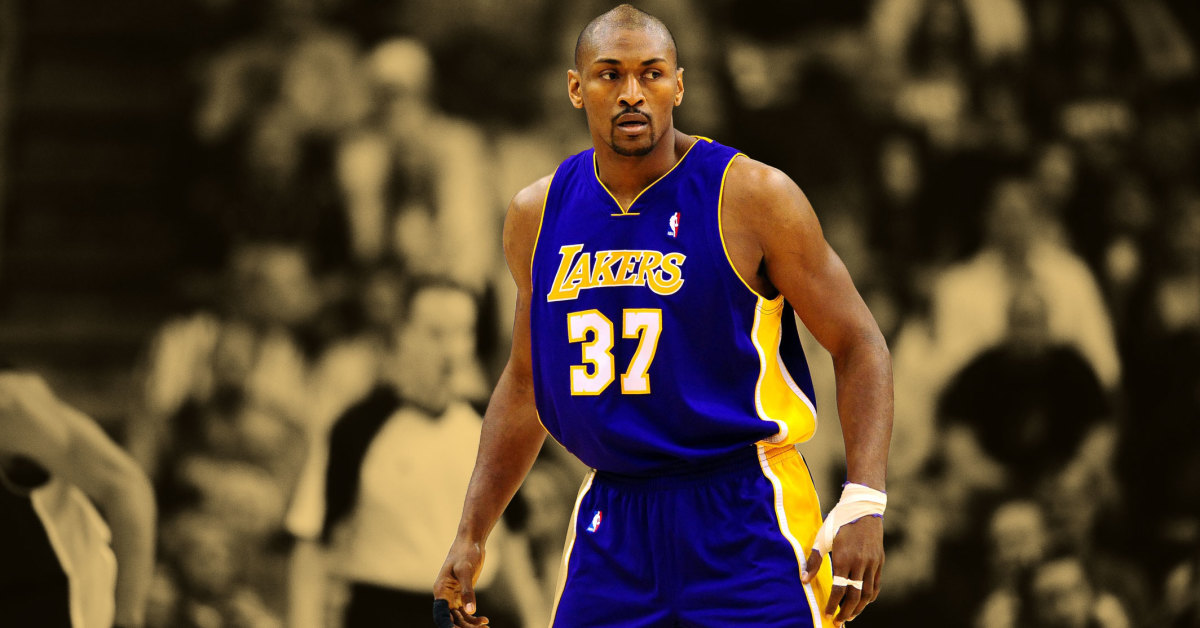 Metta during his Lakers days.