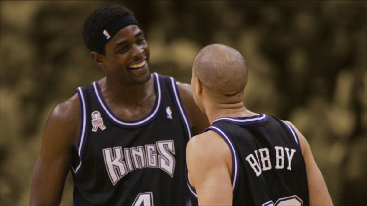 Sacramento Kings forward Chris Webber and guard Mike Bibby