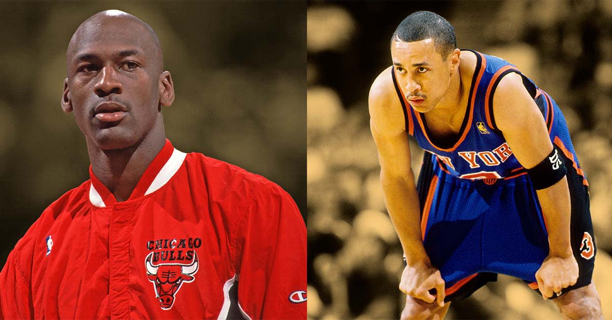 john starks dunks on michael jordan