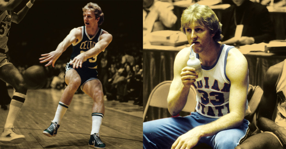 Larry Bird during his days with the Celtics and at Indiana State.