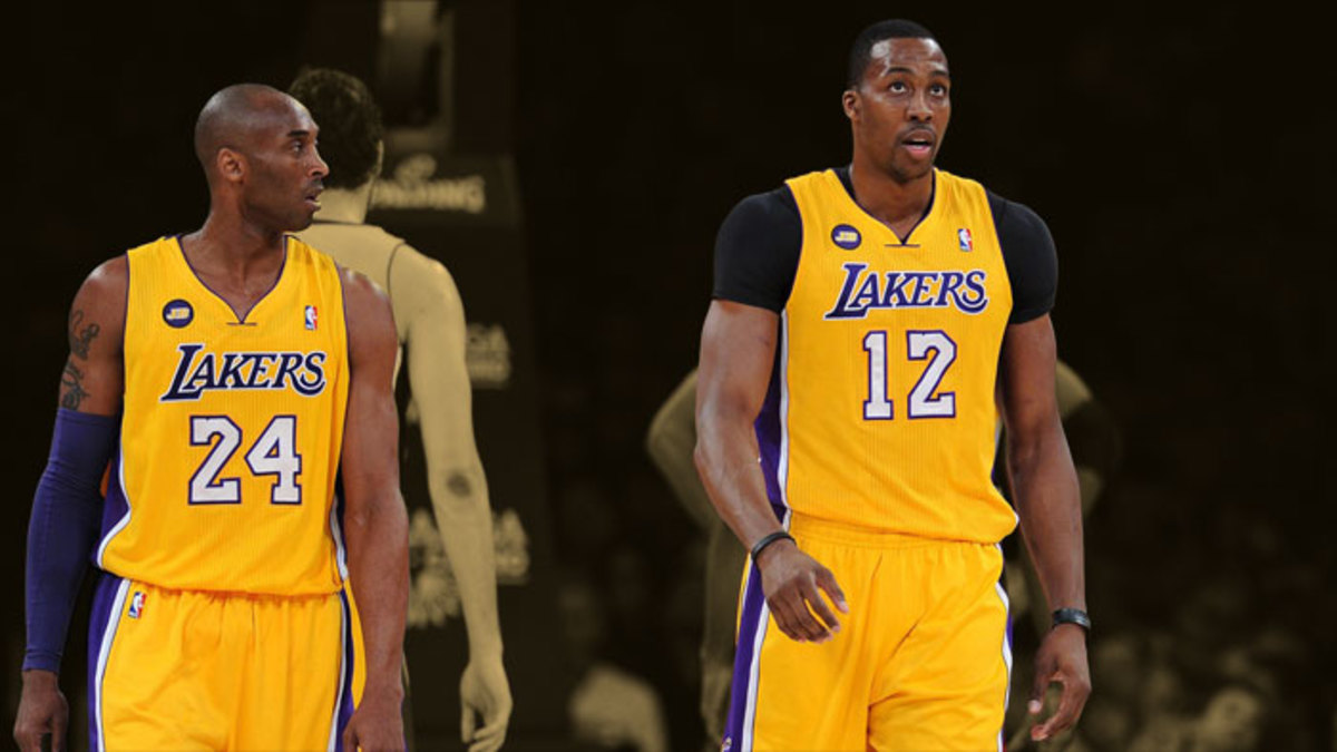 Los Angeles Lakers shooting guard Kobe Bryant and center Dwight Howard
