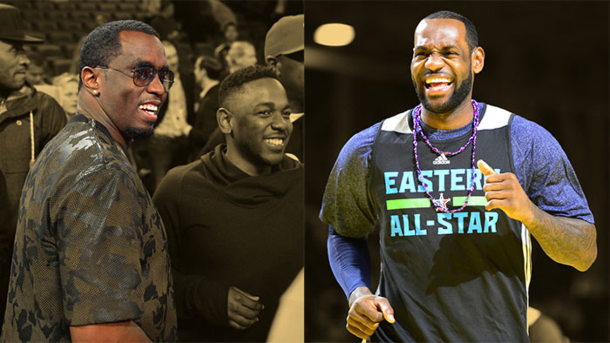 Hip-hop artist Sean Combs/P Diddy/Puff Daddy and Eastern Conference All-Stars forward LeBron James