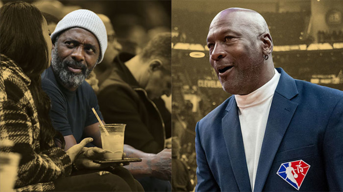 Actor Idris Elba and NBA great Michael Jordan