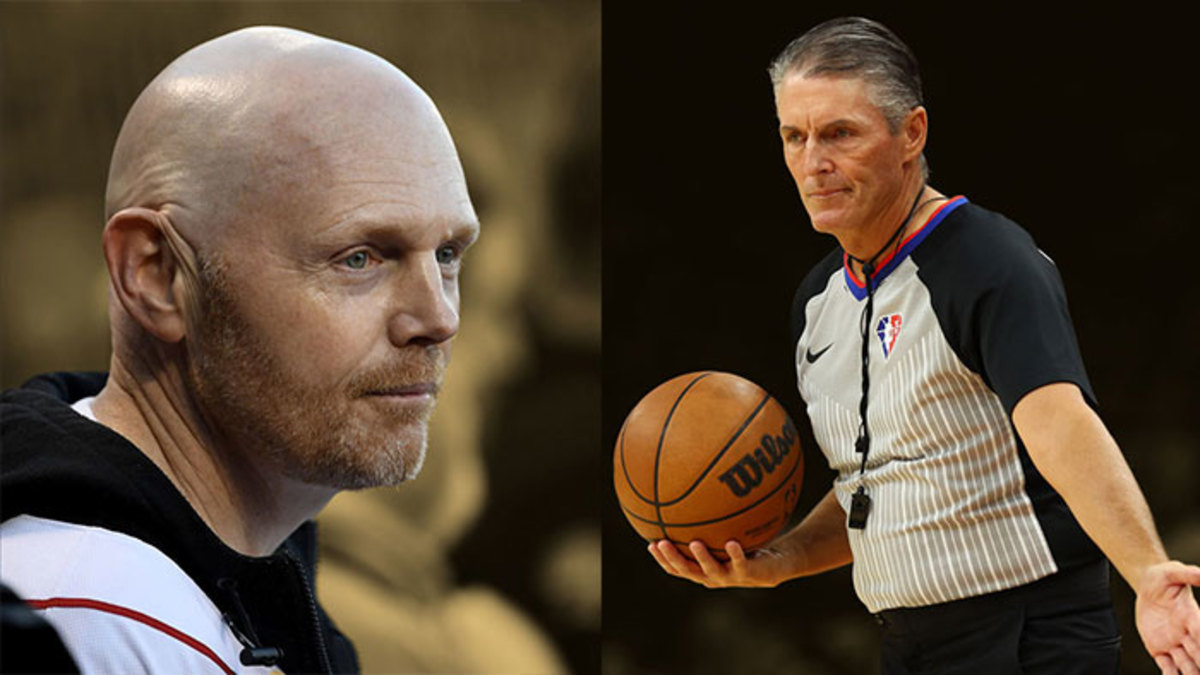 Actor and comedian Bill Burr and NBA referee Scott Foster