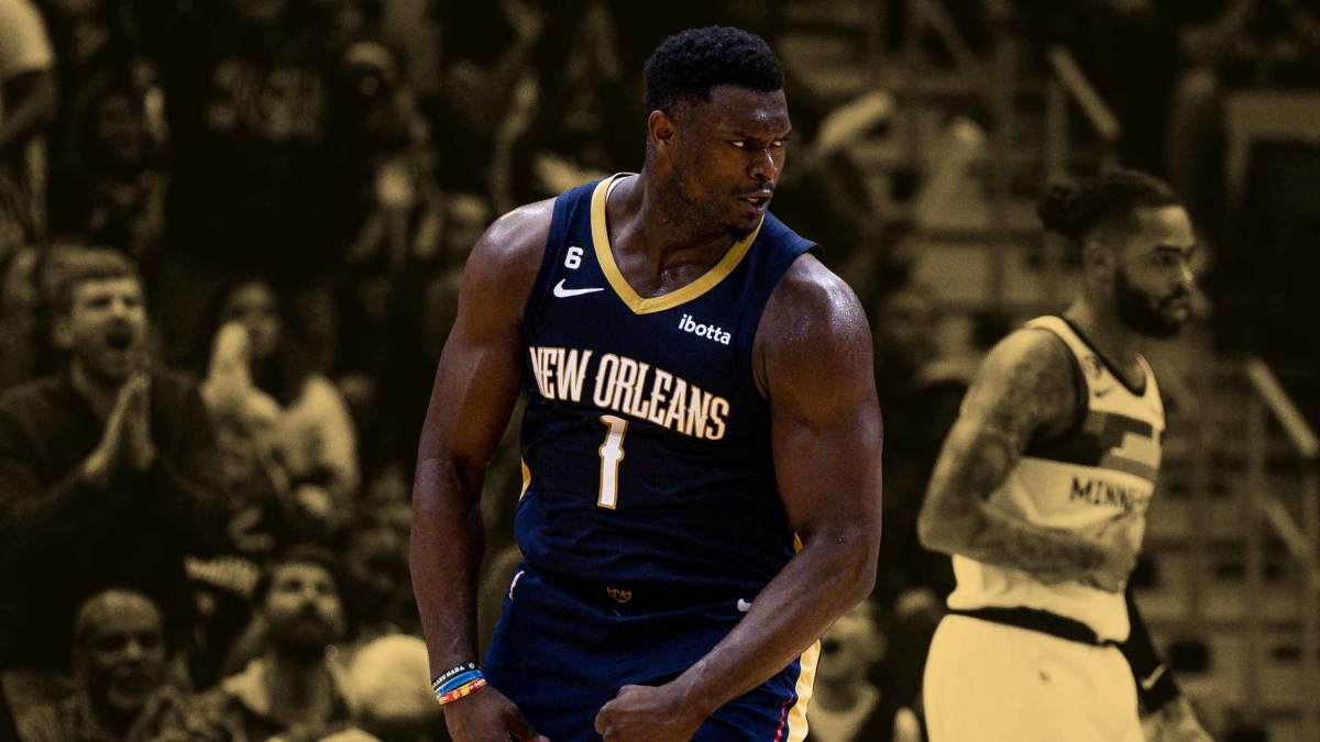 December 28, 2022; New Orleans Pelicans forward Zion Williamson celebrates after a basket against Minnesota Timberwolves at Smoothie King Center