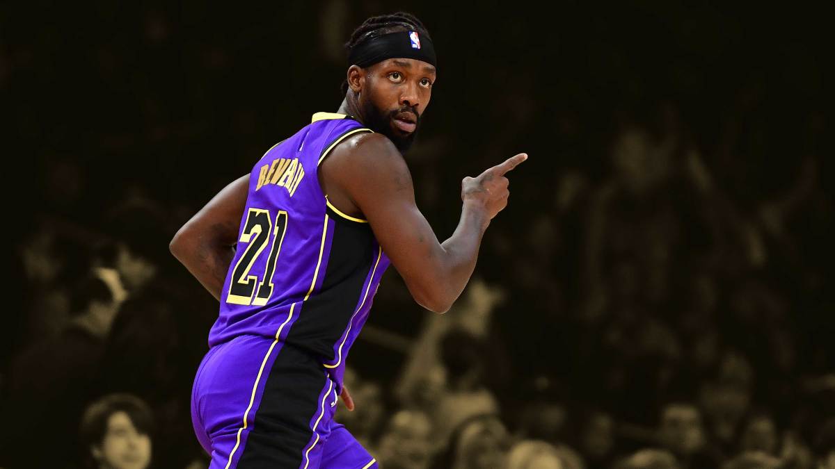 November 18, 2022; Los Angeles Lakers point guard Patrick Beverley during the game against the Detroit Pistons at Crypto.com Arena.
