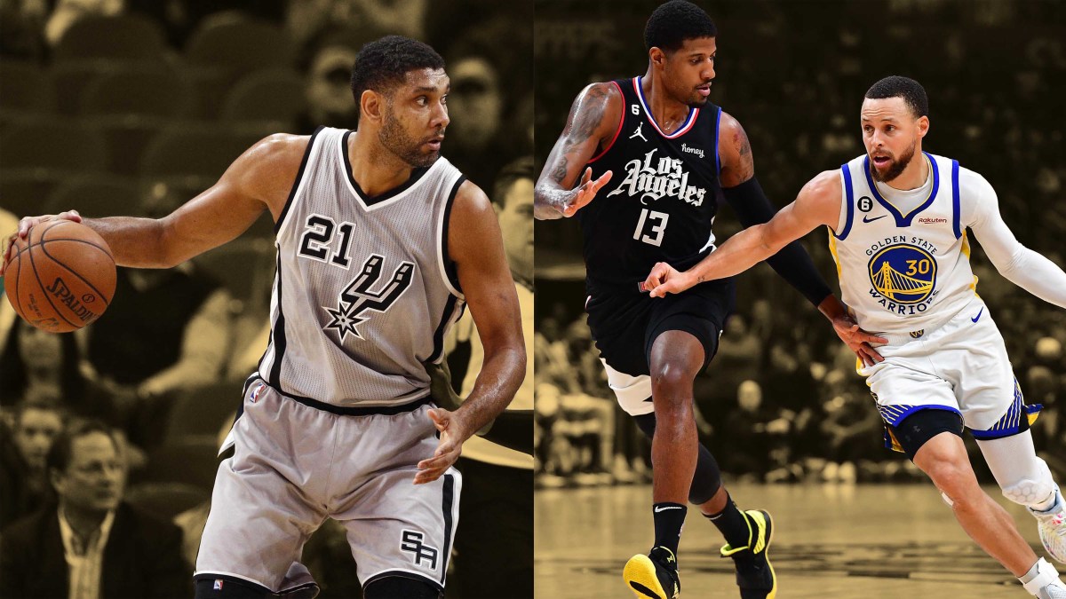 Paul George names players that - Tim Duncan Paul George Steph Curry