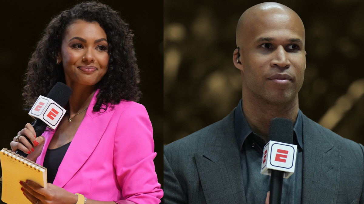“Growing a full head of hair” - Malika Andrews roasts co-host Richard