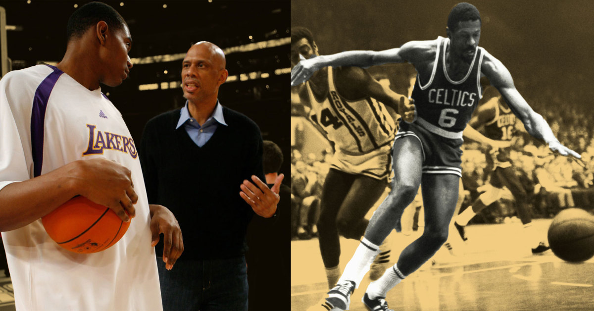 Kareem AbdulJabbar tried mentoring Andrew Bynum by showing him Bill