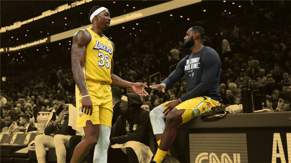 Los Angeles Lakers center Dwight Howard and forward LeBron James