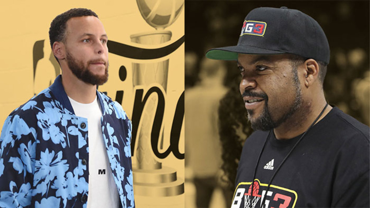 Golden State Warriors guard Stephen Curry and Ice Cube