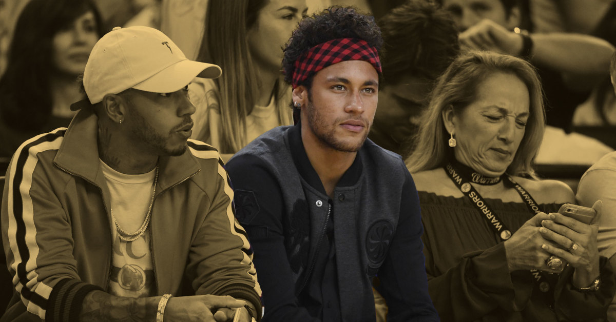 Neymar Jr. at a Warriors game