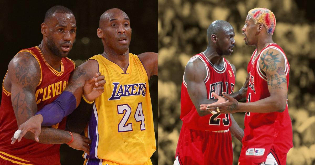 LeBron James, Kobe Bryant, Michael Jordan, and Dennis Rodman