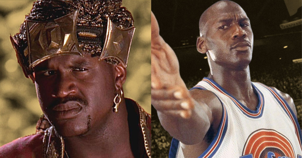 Shaquille O'Neal and Michael Jordan in movies.