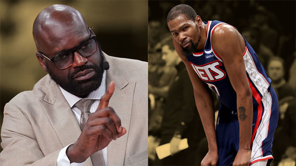 Shaquille O'Neal and Brooklyn Nets forward Kevin Durant