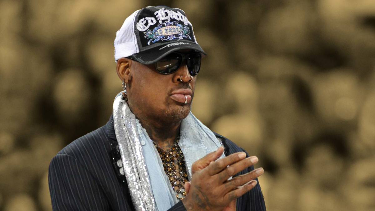 Dennis Rodman was once caught in the middle of an oral sex session during an interview